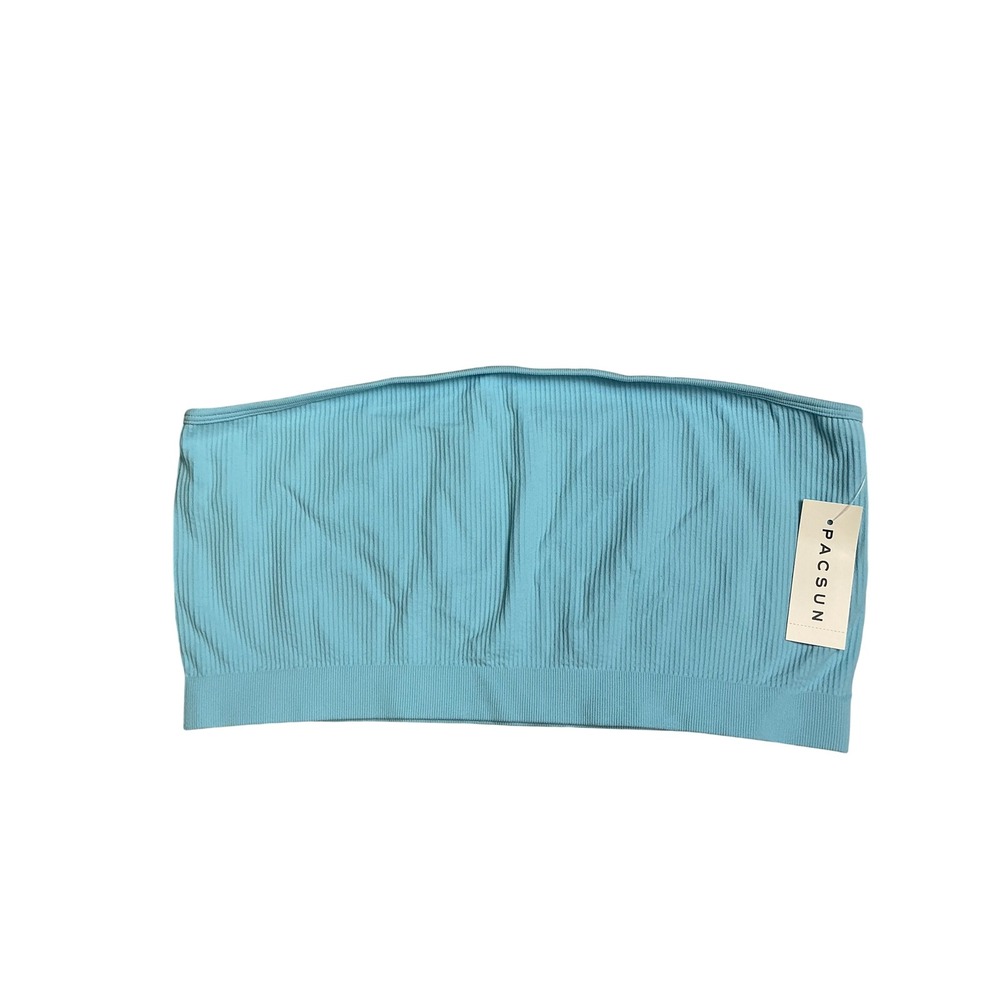 PacSun Womens XLG Blue Ribbed Seamless Bandeau Tube Top NWT 723308